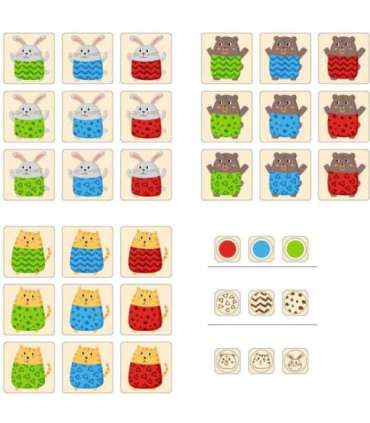 VIGA Деревянная головоломка — игра на быстрое сопоставление, 27 шт.