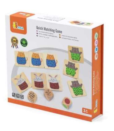 VIGA Деревянная головоломка — игра на быстрое сопоставление, 27 шт.