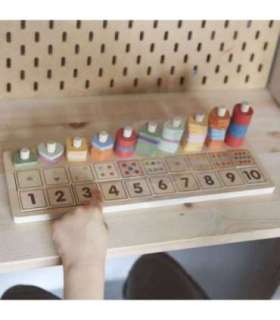 VIGA PolarB puidust abakus sorteerija arvude õppimiseks, Montessori