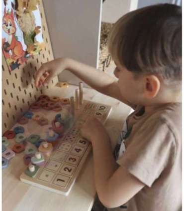 VIGA PolarB puidust abakus sorteerija arvude õppimiseks, Montessori