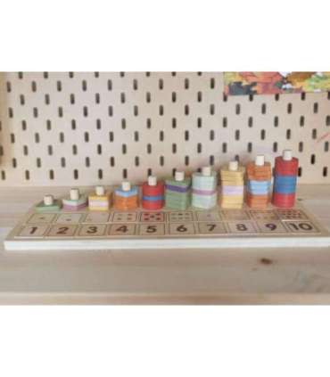 VIGA PolarB puidust abakus sorteerija arvude õppimiseks, Montessori