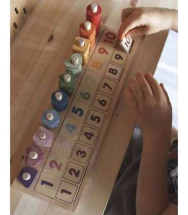 VIGA PolarB puidust abakus sorteerija arvude õppimiseks, Montessori