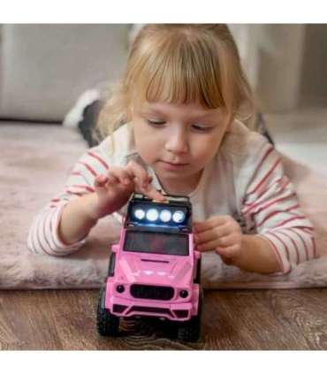 WOOPIE Zestaw Różowy Samochód Terenowy z Przyczepką i Figurką Konia