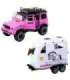 WOOPIE Zestaw Różowy Samochód Terenowy z Przyczepką i Figurką Konia
