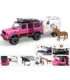 WOOPIE Zestaw Różowy Samochód Terenowy z Przyczepką i Figurką Konia