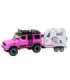 WOOPIE Zestaw Różowy Samochód Terenowy z Przyczepką i Figurką Konia