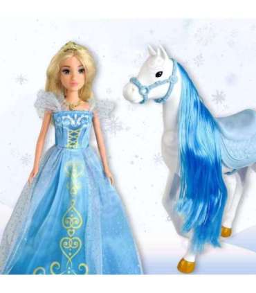 WOOPIE ROYAL Lalka Lodowa Księżniczka Lily i Magiczny Duży Powóz Karoca Akcesoria