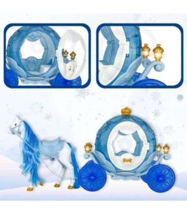 WOOPIE ROYAL Lalka Lodowa Księżniczka Lily i Magiczny Duży Powóz Karoca Akcesoria