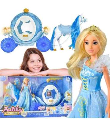 WOOPIE ROYAL Lalka Lodowa Księżniczka Lily i Magiczny Duży Powóz Karoca Akcesoria