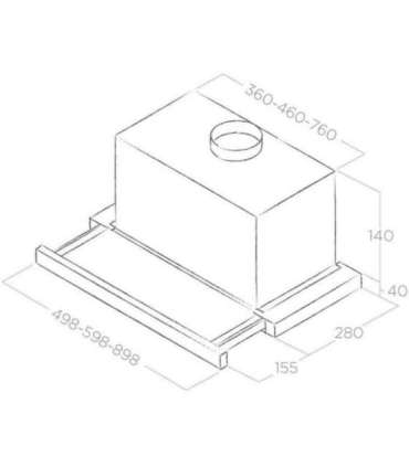 ELICA ELITE 14 LUX WH/A/60 cooker hood - PRF0037990B
