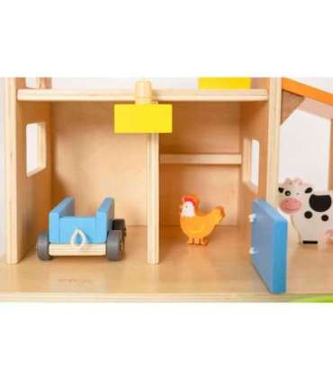 VIGA деревянная ферма — дом фермера с огородиком и трактором, 21 деталь