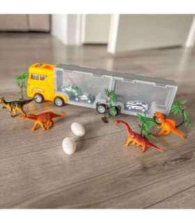 WOOPIE 2-ühes veoauto-transporter dinosauruste komplekt + makett