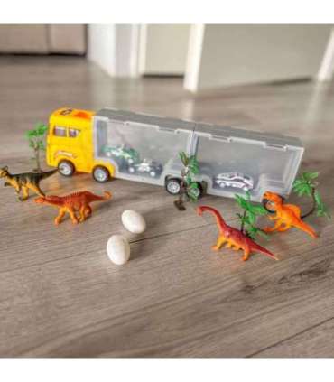 WOOPIE Грузовик-транспортер 2 в 1 Набор динозавров + макет