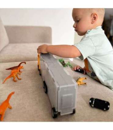 WOOPIE Грузовик-транспортер 2 в 1 Набор динозавров + макет