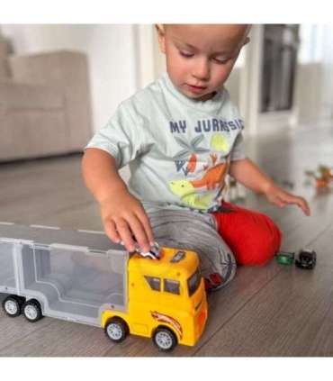 WOOPIE Грузовик-транспортер 2 в 1 Набор динозавров + макет