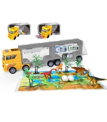 WOOPIE Грузовик-транспортер 2 в 1 Набор динозавров + макет