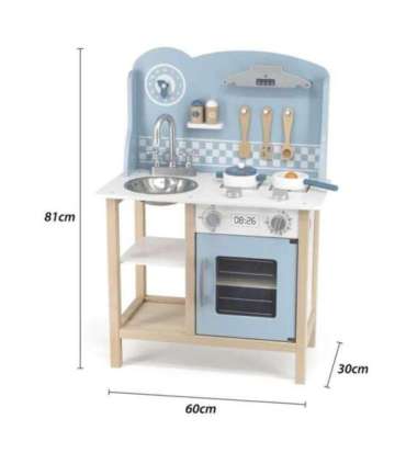 VIGA PolarB puidust köök tarvikutega, hõbe - sinine