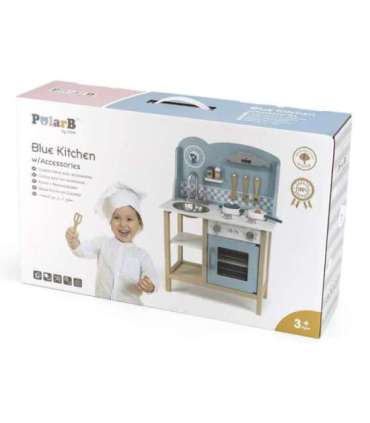 VIGA PolarB puidust köök tarvikutega, hõbe - sinine