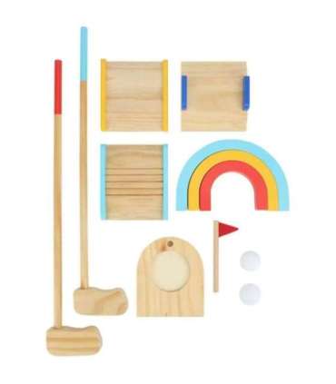TOOKY TOY puidust golfimängukomplekt 2 inimesele, 13 osa.