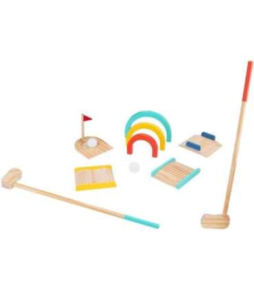 TOOKY TOY puidust golfimängukomplekt 2 inimesele, 13 osa.