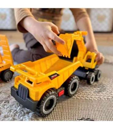 WOOPIE Samochód Laweta z Pojazdami Budowlanymi