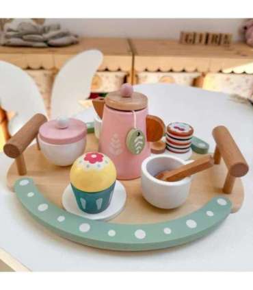 WOOPIE GREEN Drewniany Zestaw do Herbaty i Kawy 12 el. FSC