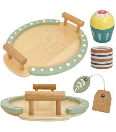 WOOPIE GREEN Drewniany Zestaw do Herbaty i Kawy 12 el. FSC