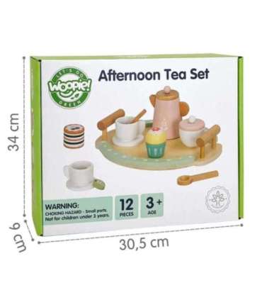 WOOPIE GREEN Drewniany Zestaw do Herbaty i Kawy 12 el. FSC