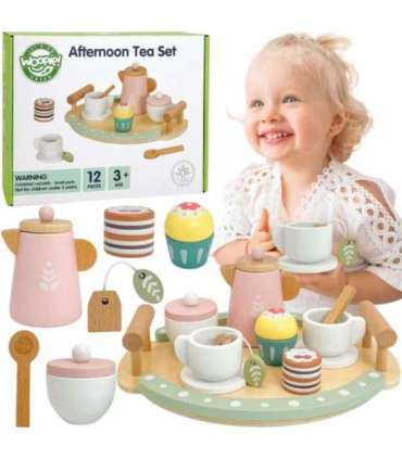 WOOPIE GREEN Drewniany Zestaw do Herbaty i Kawy 12 el. FSC