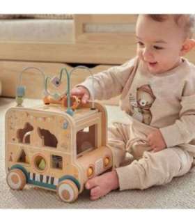 WOOPIE GREEN Drewniana Kostka Aktywności Samochód Terenowy Safari FSC