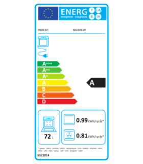 Indesit I6G5KCW Cooker, Freestanding, Gas, Width 60cm, White
