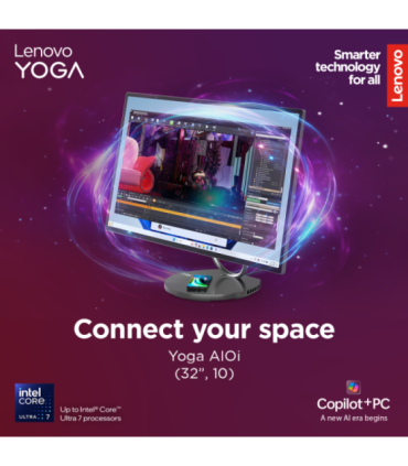 Lenovo Yoga AIO 32ILL10 31.5 UHD ULT7-258V/32GB/1TB/NVIDIA GF RTX 4050 6GB/WIN11 Pro/Nordic kbd/2Y Warranty Lenovo