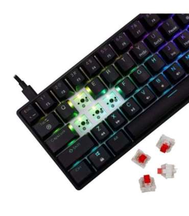 White Shark GK-004111 Shinobi-2 Red switch, Black US