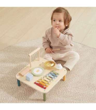 Viga Drewniany Stolik Edukacyjny Muzyczny Sensoryczny 7W1
