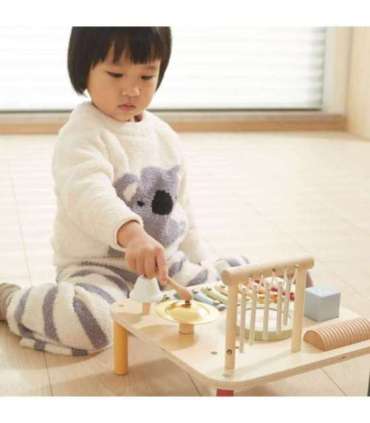 Viga Drewniany Stolik Edukacyjny Muzyczny Sensoryczny 7W1