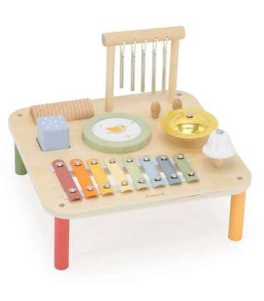 Viga Drewniany Stolik Edukacyjny Muzyczny Sensoryczny 7W1