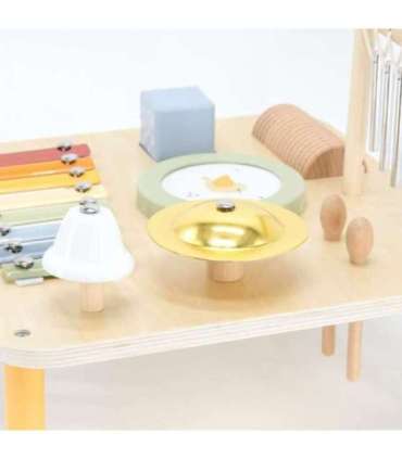 Viga Drewniany Stolik Edukacyjny Muzyczny Sensoryczny 7W1