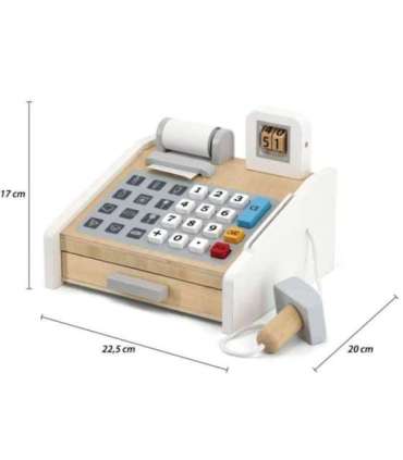 VIGA puidust poekassa, hall-valge