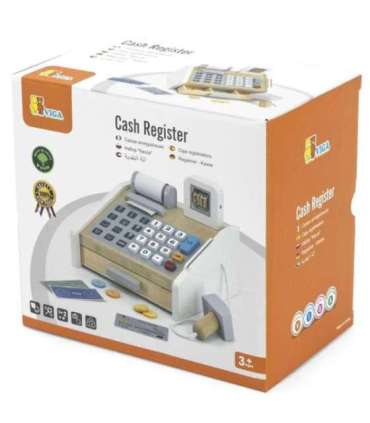 VIGA puidust poekassa, hall-valge