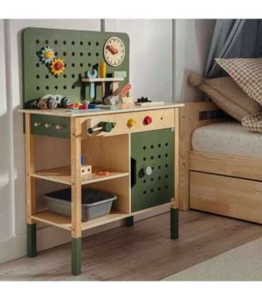 WOOPIE GREEN Drewniany Warsztat STEM Zestaw z Narzędziami