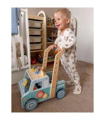 TOOKY TOY Drewniany Chodzik Samochód Mini Warsztat STEM