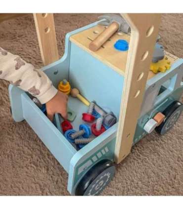 TOOKY TOY Drewniany Chodzik Samochód Mini Warsztat STEM