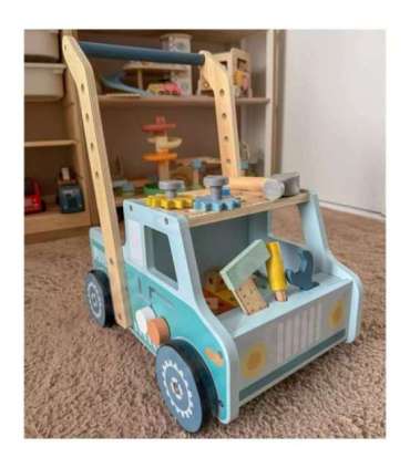 TOOKY TOY Drewniany Chodzik Samochód Mini Warsztat STEM