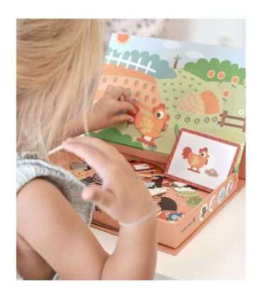 TOOKY TOY Układanka Magnetyczna Farma Puzzle