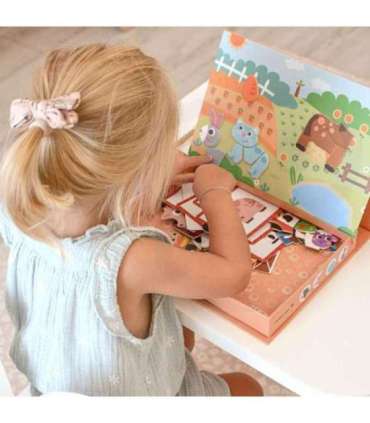 TOOKY TOY Układanka Magnetyczna Farma Puzzle