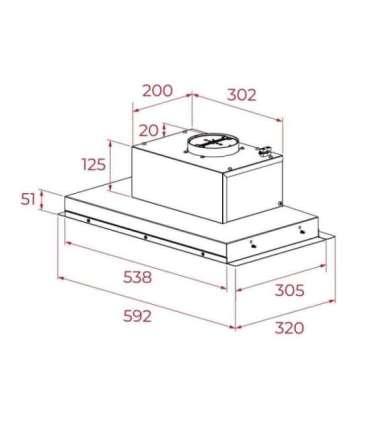 Built in cooker hood Teka black