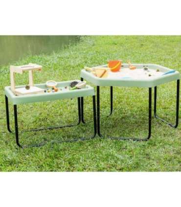 MASTERKIDZ Prostokątny Stolik Do Zabawy Piaskiem I Wodą Regulowana Wysokość