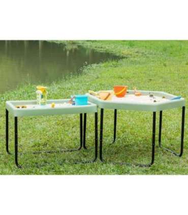 MASTERKIDZ Prostokątny Stolik Do Zabawy Piaskiem I Wodą Regulowana Wysokość