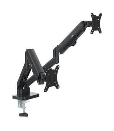 Maclean 2 monitor mount, gas spring, 17"-32", 2-10kg, black, MC-134
