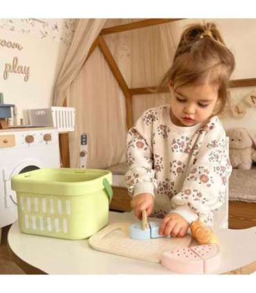 TOOKY TOY puidust toidukomplekt: köögiviljad ja puuviljad